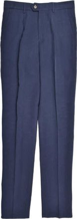 Brunello Cucinelli Blue Linen Dress Trousers, Brand Size 58 (US Size 42)