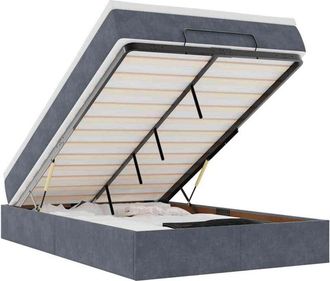vidaXL Estructura Cama Otomana Colch&oacute;n Terciopelo Gris Oscuro Vidaxl