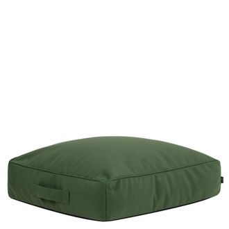 Icon Brand Puf coj&iacute;n de suelo para exterior en olefina impermeable verde caqui