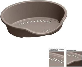 OEM Zoov Lettino P/cani Gatti 95x70x29cm Tortora