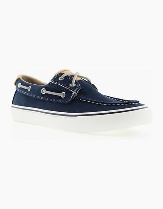 Sperry Top-Sider Mens Sperry Helm 2-Eye Textile Mens Navy Boat Shoes - Blue - Size: 11
