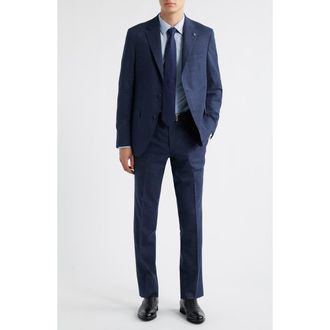Jack Victor Midland Screen Weave Suit in Navy at Nordstrom Rack, Size 44 Regular