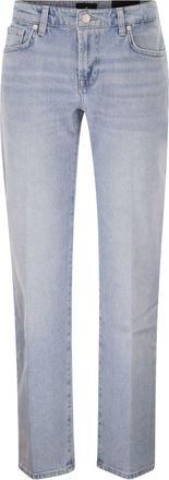 7 For All Mankind rechte jeans met lichte wassing en vintage effect
