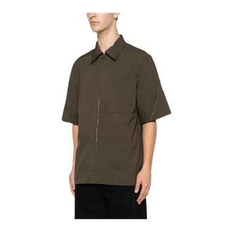 Givenchy Couture Seam Zipped Shirt - Heren - Overhemden - Groen - Maat: L Zijde