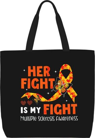 Generic Women Handbag Multiple Sclerosis Ms Awareness Handbag Folding Lightweight Shopping Bags, For Christmas, Gym, Holiday, Swim, Birthday