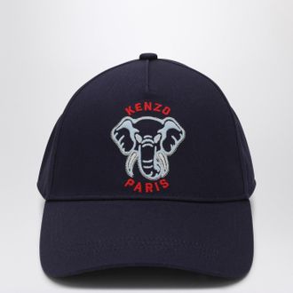 Kenzo Navy Blue Baseball Cap With Logo
