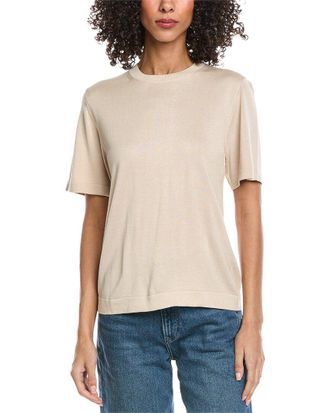 SIMKHAI Bonny Knitted Silk & Cashmere-Blend T-Shirt