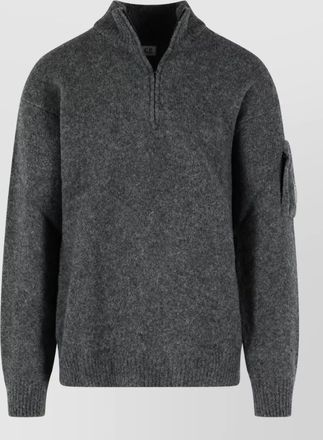 C.P. Company wool half-zip ribbed high-collar sweater