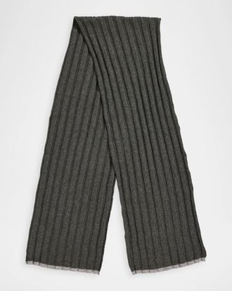Brunello Cucinelli Men & apos;s Cashmere Ribbed Scarf