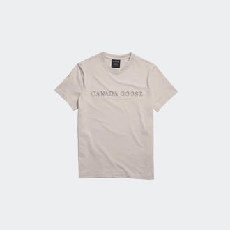 Canada Goose Emersen Embroidered T-Shirt (Men, Limestone, XXXL)