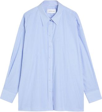 ARMARIUM Leo Striped Cotton Shirt - Blue - 38 (UK6 / XS)