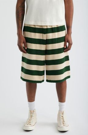 Elwood Jagger Striped Cotton Terry Shorts in Horizon Stripe at Nordstrom, Size Xx-Large
