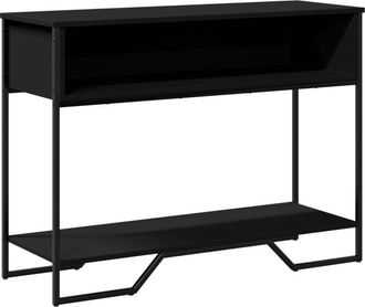 vidaXL Mesa consola madera de ingeniería negra 100x35x74,5 cm Vidaxl