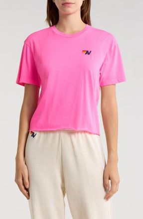 Aviator Nation Boyfriend T-Shirt in Neon Pink at Nordstrom, Size X-Small