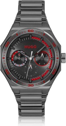 HUGO BOSS GRAIL SPORT Black-plated watch with tonal dial