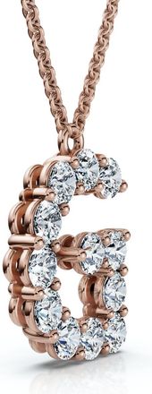 Pompeii3 1Ct Diamond Initial G Pendant 14k Gold 18 Necklace Lab Grown 5/8 Tall