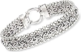 Ross-Simons Byzantine Beaded Bracelet in Sterling Silver
