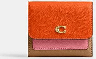 Coach Mila Small Flap Wallet In Colorblock