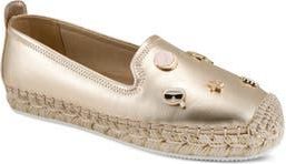 Karl Lagerfeld Michaela Macaron Espadrille Flat in White Gold at Nordstrom Rack, Size 7.5