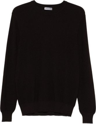 Vengera Black Crew Neck Sweater In /Virgin Wool