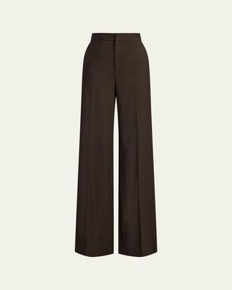 Ralph Lauren Collection Tropical Wool Straight Trousers