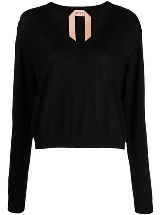 N&deg;21 Maglione con scollo a V - Nero