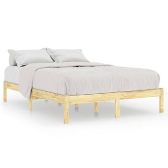 Berkfield Home Bed Frame Solid Wood Pine 160x200 cm in Light Tan