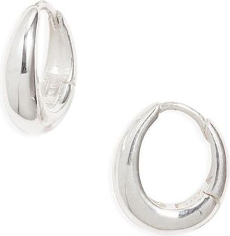 Nashelle Teardrop Huggie Hoop Earrings in Sterling Silver at Nordstrom