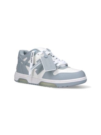 Off-white Two-Tone Leather Low-Top Sneakers - White