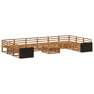 vidaXL Juegos De Sof&aacute;s 11 Uds. Madera De Acacia S&oacute;lida Vidaxl