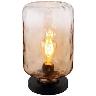 Globo Lighting Lámpara de mesa - Darina - ámbar - vidrio - ø 19cm - E27 - Globo