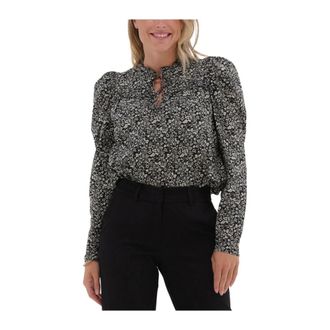 Second Female Dames, Blouses & Shirts, Zwart, Maat: M Denim