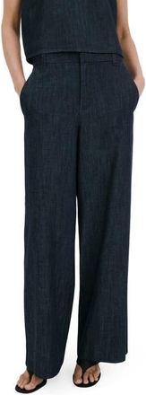 Mango Mid Rise Wide Leg Trouser Jeans in Open Blue at Nordstrom, Size 2