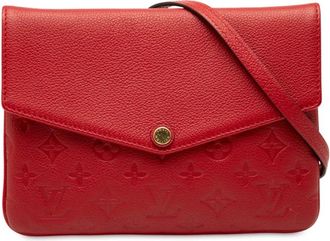 Louis Vuitton Borsa a tracolla Twice in pelle Empreinte 2015 - Rosso