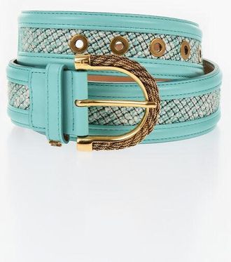 Elisabetta Franchi Faux-leather Belt with Jewel Closure size 44