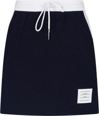 Thom Browne Black Pleated Structured Mini Skirt