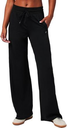 Fabletics Womens Cloud Jersey Wide Leg Pant in Black at Nordstrom, Size Xx-Large