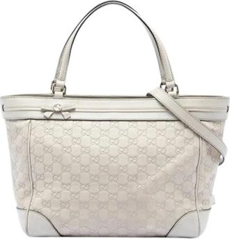 Gucci Pre-owned Tote Bags, female, White, Size: ONE SIZE Pre-owned Mayfair Tote