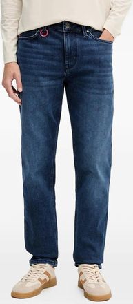 Joop Stephen Winter v-stitched straight-leg jeans - men - Cotton/Polyester/Elastane - 32/32 - Blue