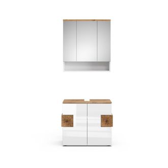 Vicco Conjunto De Muebles De Ba&ntilde;o Eden, Blanco, 2 Piezas