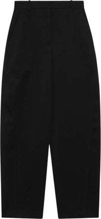 Givenchy Zwarte Wollen Broek - Dames - Wijde Broeken - Zwart - S - Wol - Broeken