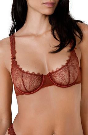 Etam Allusion Classique Underwire Balconette Bra in Brown at Nordstrom Rack, Size 34E (Dd Us)