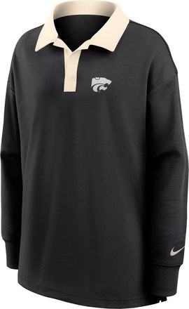 Nike Womens College (Kansas State) Long-Sleeve Polo in Black | ZW050EE871KSST-BNA