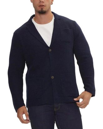 Ron Tomson Lightweight Waffle Knit Wool-Blend Cardigan