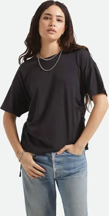 Brixton Carefree Organic Garment Dye Cinch T-Shirt In Black