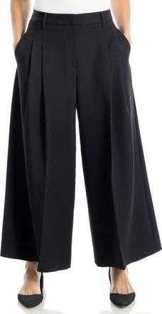 Max Studio Pleated Culottes in Black at Nordstrom Rack, Size X-Small