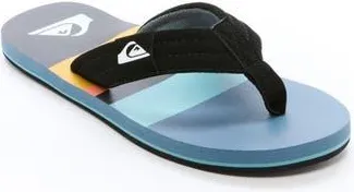 Quiksilver Moncata Layback Flip Flop in Black/Yellow at Nordstrom Rack, Size 13