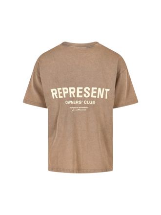 Represent Mens T-Shirts And Polos Brown Cotton