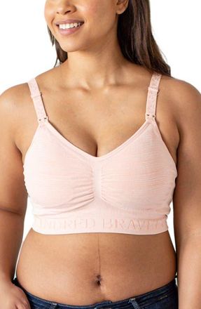 Kindred Bravely Busty Sublime Hands-Free Pumping & Nursing Bra -Sizing Options from E-H Cup in Pink Heather at Nordstrom, Size X-Large