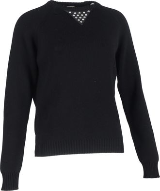 Saint Laurent Saint Laurent trui met studs in zwarte wol